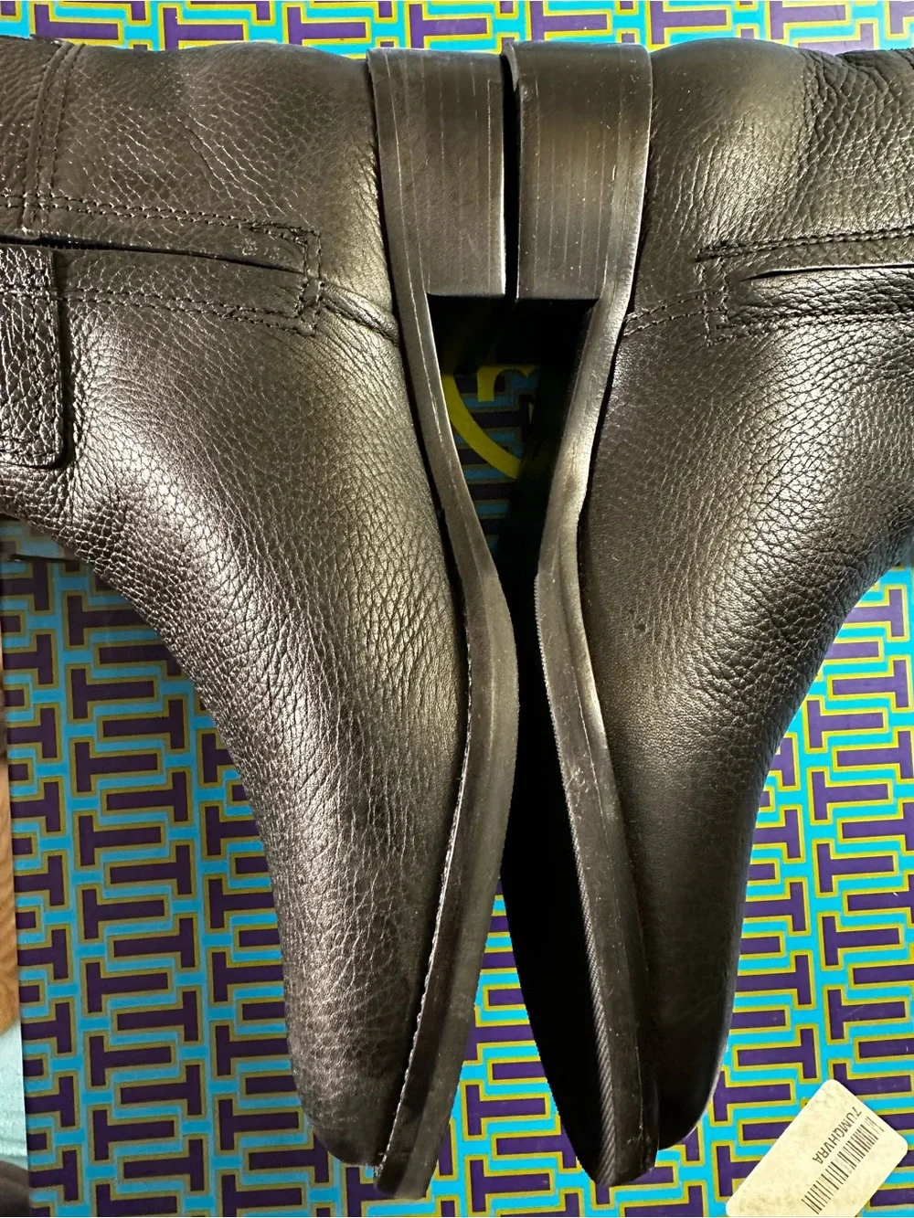 Tory Burch Junction Riding Boots Women’s 8 Black Tumbled Leather New in Box